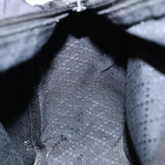 GUCCI Bamboo Hand Bag Nylon Black Silver 000 2014 0580 Auth ti2130 - Picture 5 of 16